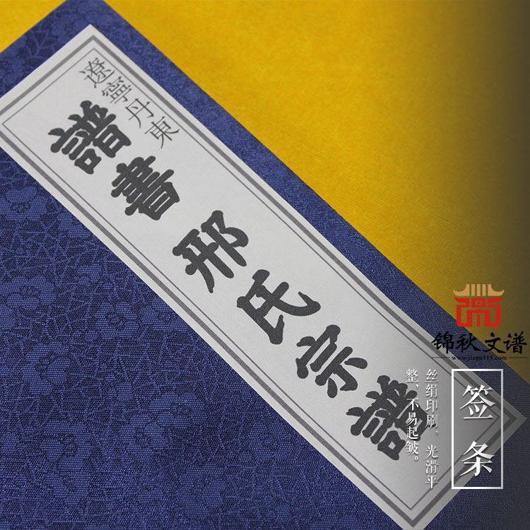 遼寧丹東譜書(shū)邢氏宗譜簽條