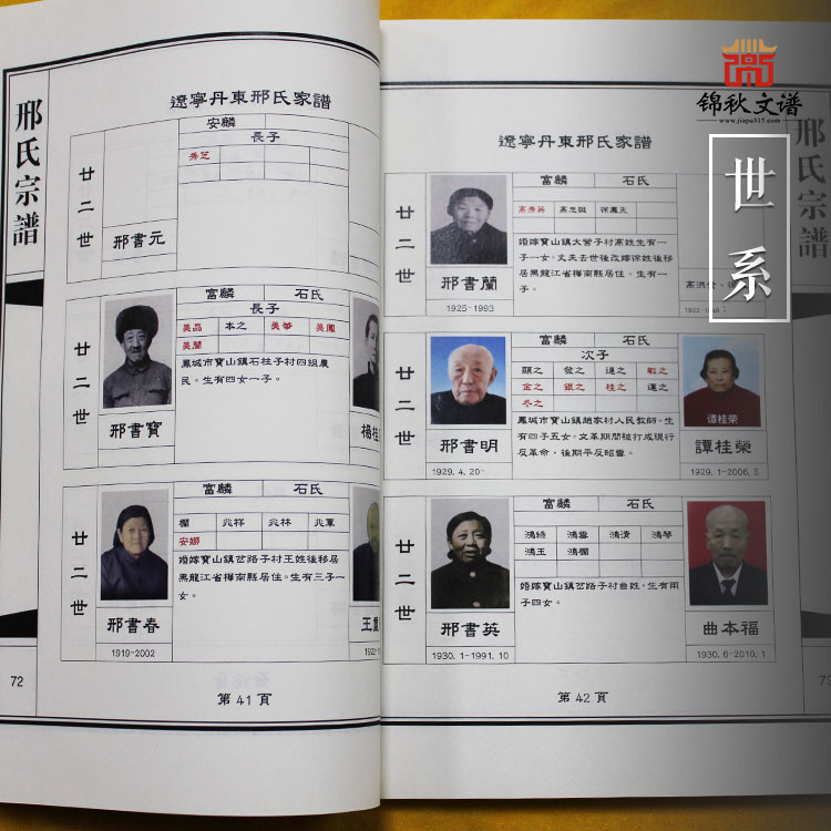 遼寧丹東譜書(shū)邢氏宗譜世系圖展示3