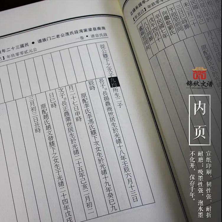 段氏家譜內(nèi)頁展示